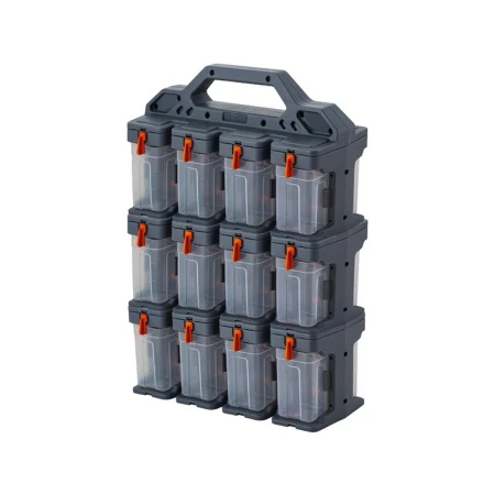 Набор лотков для метизов переносных 24шт 310*154*435мм пластик Blocker Expert серо-свинцовый/оранжевый (5)