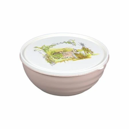 Салатник 2л пластик ТОСКАНА какао с крышкой (20)