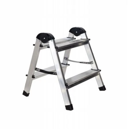 Стремянка 2 ступени 505*415*160мм алюминий двухсторонняя до 120кг УФУК Dogrular (1)