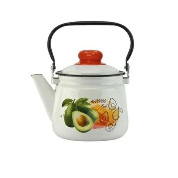 Чайник 1,5л эмаль АВОКАДО белый 01-2708/4 (8)