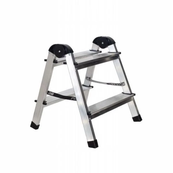 Стремянка 2 ступени 505*415*160мм алюминий двухсторонняя до 120кг УФУК Dogrular (1)