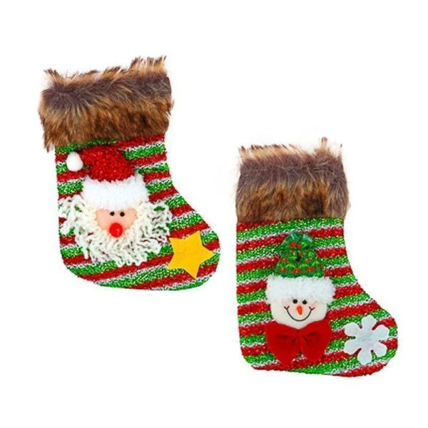 Украшение 14x20см декоративное в виде сапожка для подарков полиэстер СНОУ БУМ