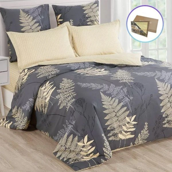 КПБ 2сп сатин с европростыней (под.180*215+/-3, пр.230*250+/-3, нав.70*70*2) №16