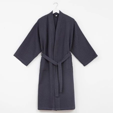 Халат мужской удлиненный вафельный Boho р-р 46-48 темно-серый 100%хлопок, 290г/м2 6243515