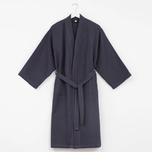 Халат мужской удлиненный вафельный Boho р-р 46-48 темно-серый 100%хлопок, 290г/м2 6243515