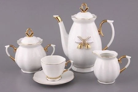 Кофейный набор 15пр 100мл фарфор РУБЛЕВКА на 6персон подар.уп. (6)