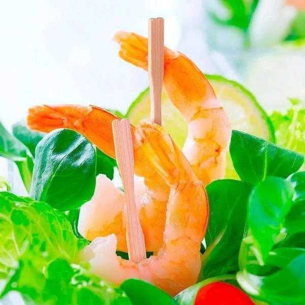 Вилочка для канапе 9см 100шт бамбук в пакете PATERRA (50)