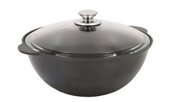 Казан для плова 4,5л алюминий АП 2-х слойное ТРАДИЦИЯ стекл.крышка (3)