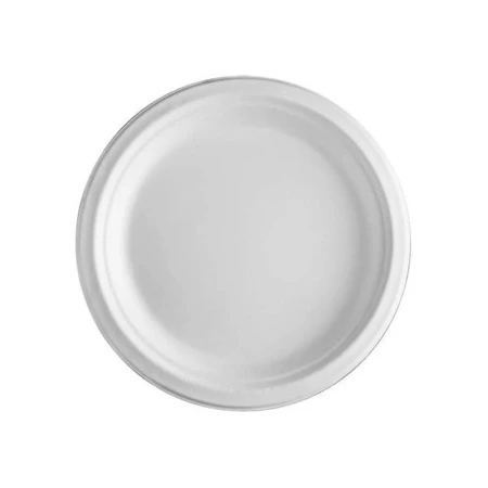 Тарелка БИО 18см Растительное волокно Круглая белая (х50/600)