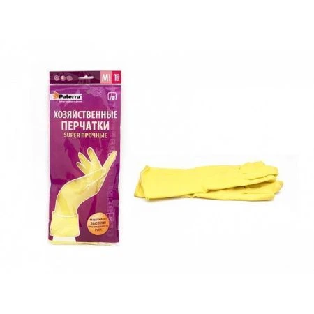 Перчатки резиновые Супер прочные р-р М PATERRA (120)