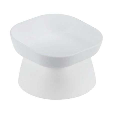 Миска для животных 200мл пластик КВАДРО Белый (12)