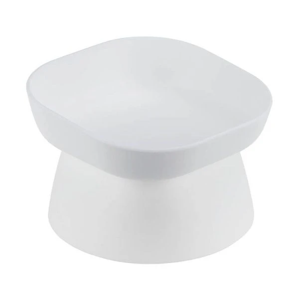 Миска для животных 200мл пластик КВАДРО Белый (12)