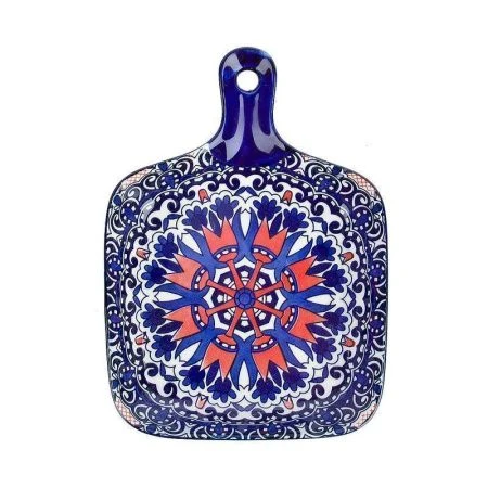 Блюдо 22,5*16*3,5см фарфор Arabesque синий с ручкой (9) ВЫВОД