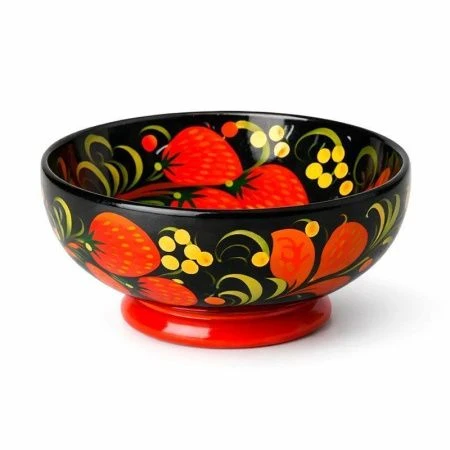 Розетка для варенья 10*4см дерево с хохломской росписью (1)