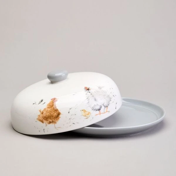 Блюдо для блинов 23,5*10см керамика FUNNY HENS (12)
