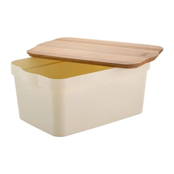 Хлебница 7,5л 325*214*145мм пластик Sugar&Spice Rosemary с деревянной крышкой (4)