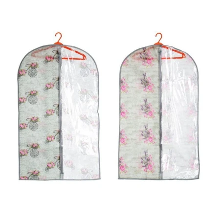 яяяЧехол для одежды 60*100см спанбонд Прованс 2 дизайна (50)