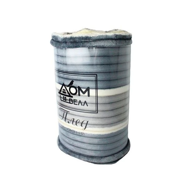 Плед 200*220 фланель двухсторонний ДомВелл рис. Полоски