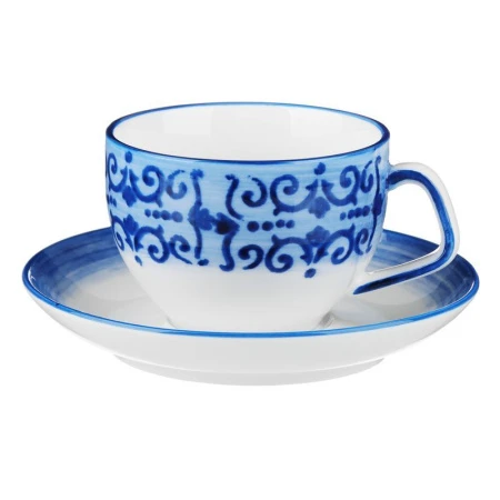 Чайный набор 2пр фарфор ЭТНИКА на 1 персону 200мл Ivlev Chef (48)