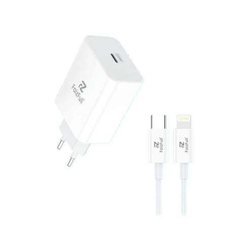 Зарядное устройство блок+кабель FC122 PD USB-C-lightning 25W (50)