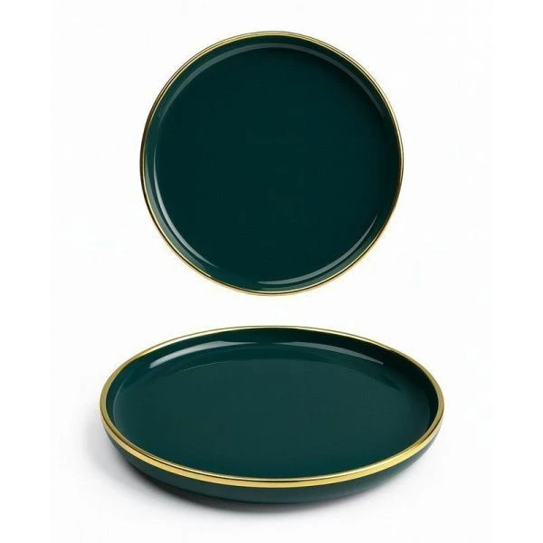 Блюдце 15см керамика GRAZIA темно-зеленый