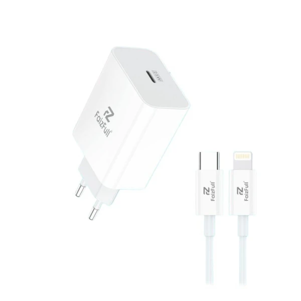 Зарядное устройство блок+кабель FC122 PD USB-C-lightning 25W (50)