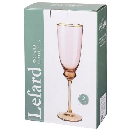 Бокалы для шампанского набор 2шт 210мл стекло Twist & Shine розовый (15)