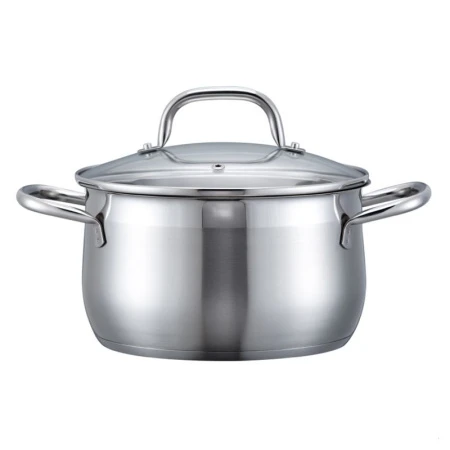 Кастрюля 4,5л нерж.сталь Victoria со стекл.крышкой 22см все виды плит ТМ Appetite SH13453 (6)