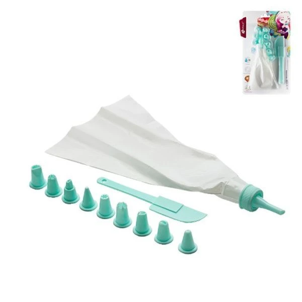 Мешок кондитерский 10 насадок с лопаткой пластик La Dessert DSR-02 (12)