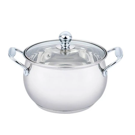 Кастрюля 5,5л нерж.сталь Apple стекл.крышка 24см WR-1291 Premium (6)