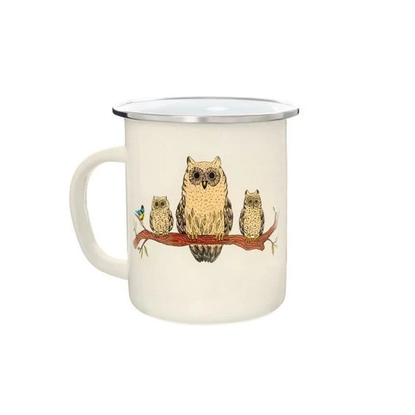 Кружка 500мл эмаль СОВЫ (10)