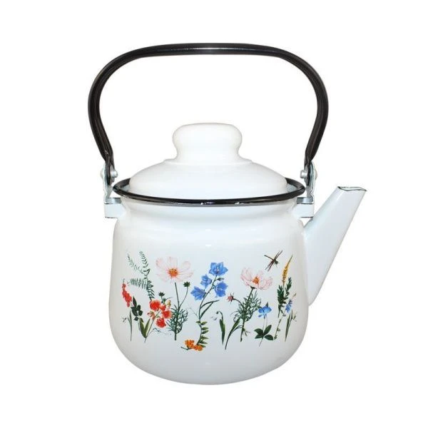Чайник 1,5л эмаль ЛУГОВЫЕ ЦВЕТЫ (8)
