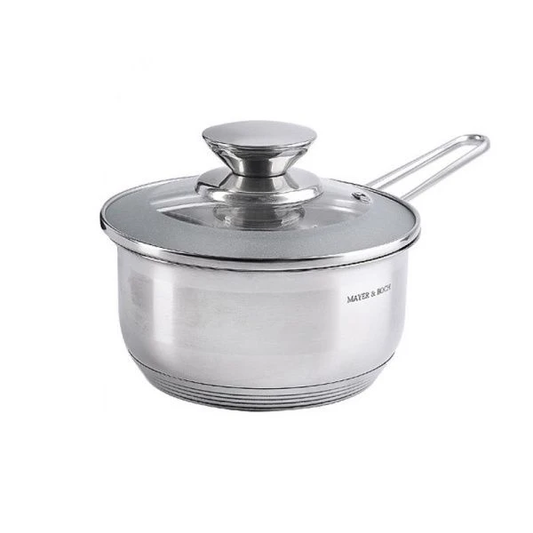 Ковш 750мл нерж.сталь со стекл.крышкой 14см MB30968 (8)