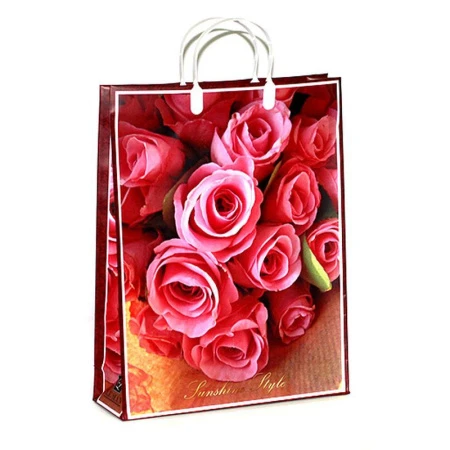 Пакет с пластиковой ручкой 32*40*10см Вместо тысяч слов 03-111 (20/200)