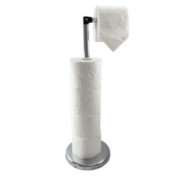 Держатель для туалетной бумаги напольный на 4+1 рулона 19*55*см хром.сталь Chelsea (6)