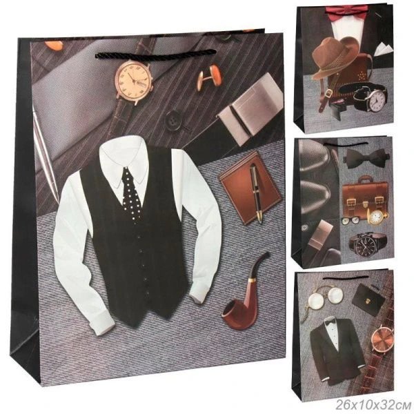 Пакет бумажный 26*32*10см 23 февраля 24813M  (12/480)