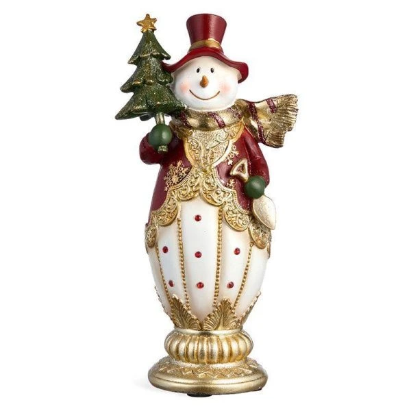 Фигурка новогодняя Снеговик 10,5*8*23см полистоун (18)
