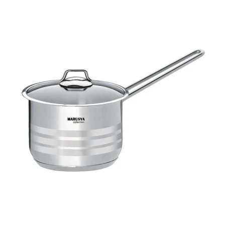 Ковш 1,2л нерж.сталь КЛАССИКА со стекл.крышкой 14см (6)