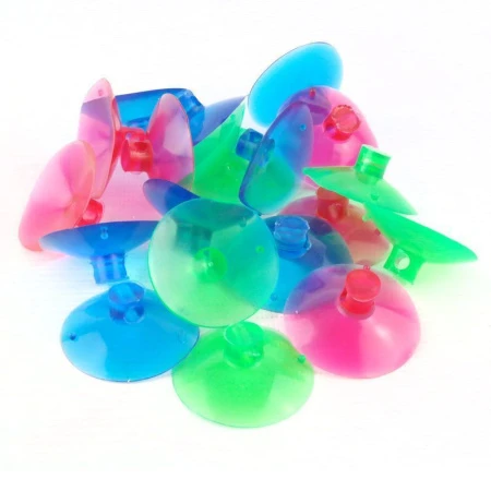 Набор присосок силикон 20шт. D 4см разноцветные JC-1680 (400)