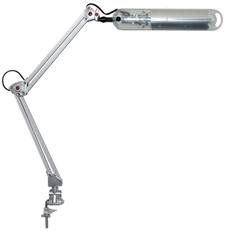 Лампа настольная струбц. 220В11Вт КЛЛ G23/2G7 KT008С (10) прозрачно-белый