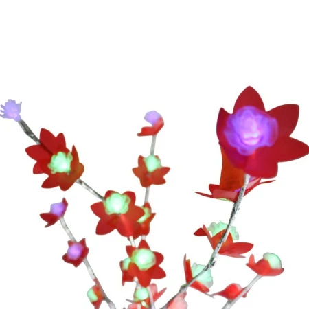 Дерево светодиодное 70см РОЗЫ КРАСНЫЕ (28 диодов многоцветных без режимов) JC-5868 (50)