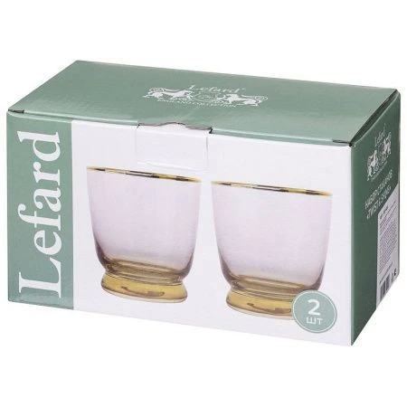 Стаканы набор 2шт 360мл стекло Twist & Shine розовый (20)