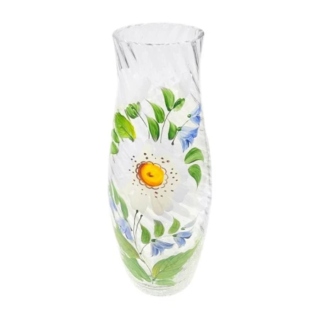 Ваза для цветов 26см стекло прозрачная (6)