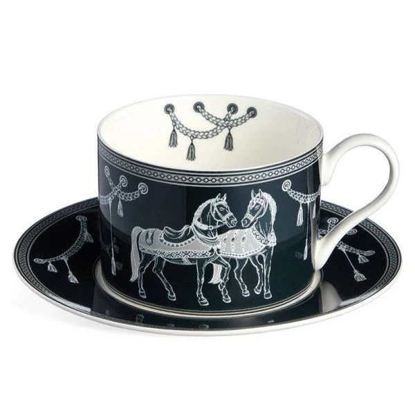 Чайный набор 2пр фарфор  Horse club на 1 персону 300мл (36)