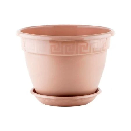 Горшок цветочный 16,6л d36см пластик АНТИК с поддоном фрапе 5PL0713 (5)