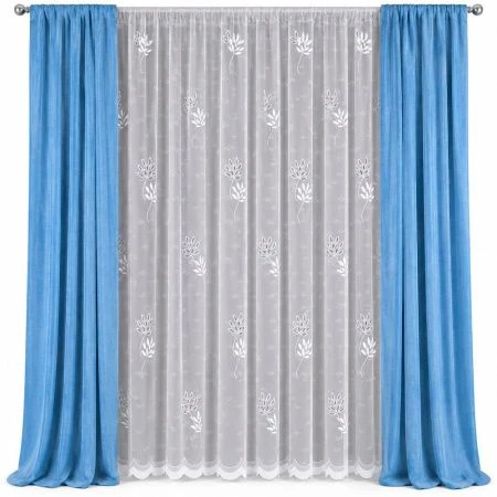 Комплект штор для гостиной (тюль 500*250см, портьеры 4шт. 250*250см)