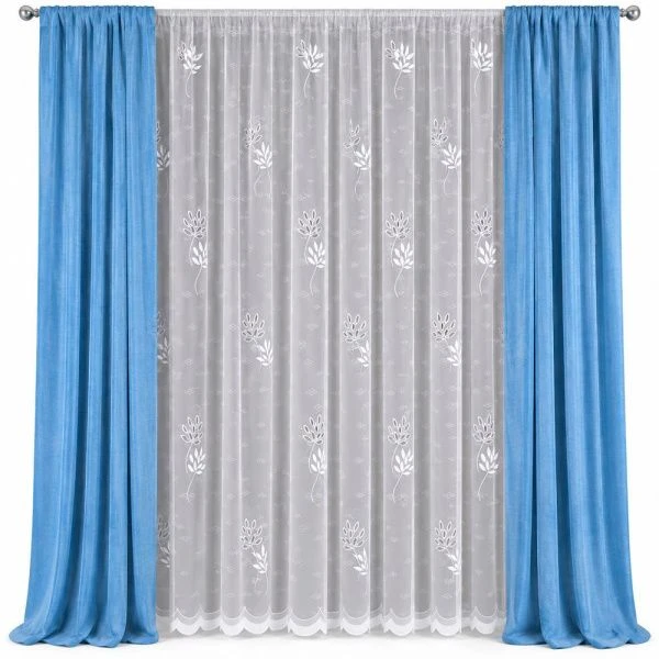 Комплект штор для гостиной (тюль 500*250см, портьеры 4шт. 250*250см)