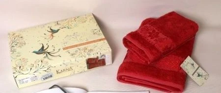 яяяПолотенце 50*90 бамбук Karna ORGANIC  (Красный)