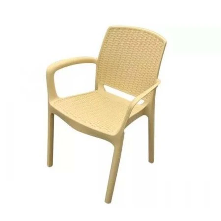 Кресло 550*590*820мм пластик (max нагрузка до 140кг) Rodos бежевый (4)