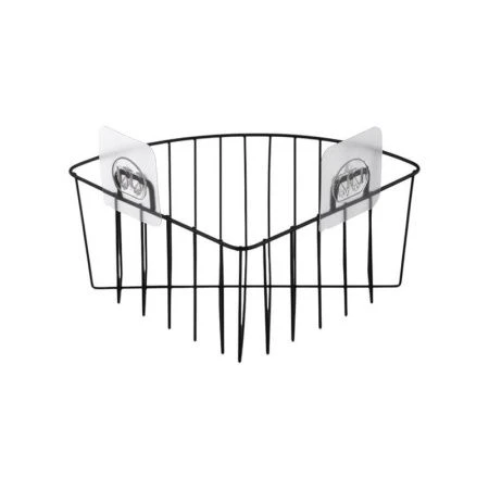 Полка угловая 1 ярусная 18*18*9,5см металл BLACK (24)